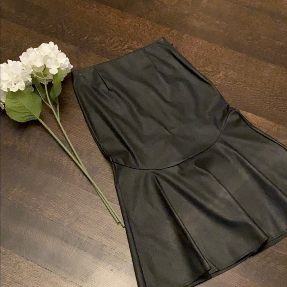 ASOS faux leather skirt.
